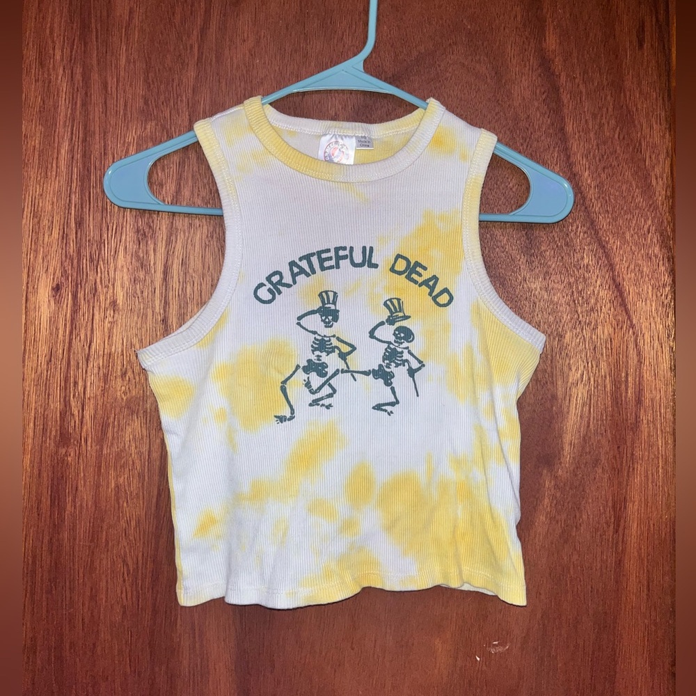 Tie-dye band cropped tank top🌞